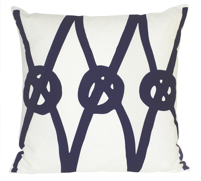 Knots Pillow-Navy